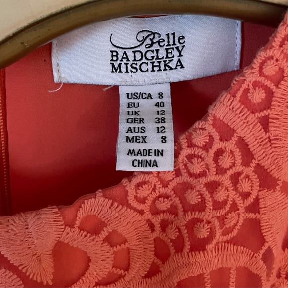 Orange Lace Bell by Badgley Mischka Dress - Picture 3 of 6